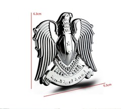 2Pcs 3D Metal Chrome Eagle Emblem Car Fender Luggage Box Rear Emblem Sticker