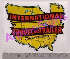 Retro International Travel and Trailer Clubs of America RV sticker decal 8″x6.5″