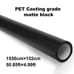 5FTx50FT PET Matte Black Vinyl Wrap Self-Adhesive Air Release US Stock