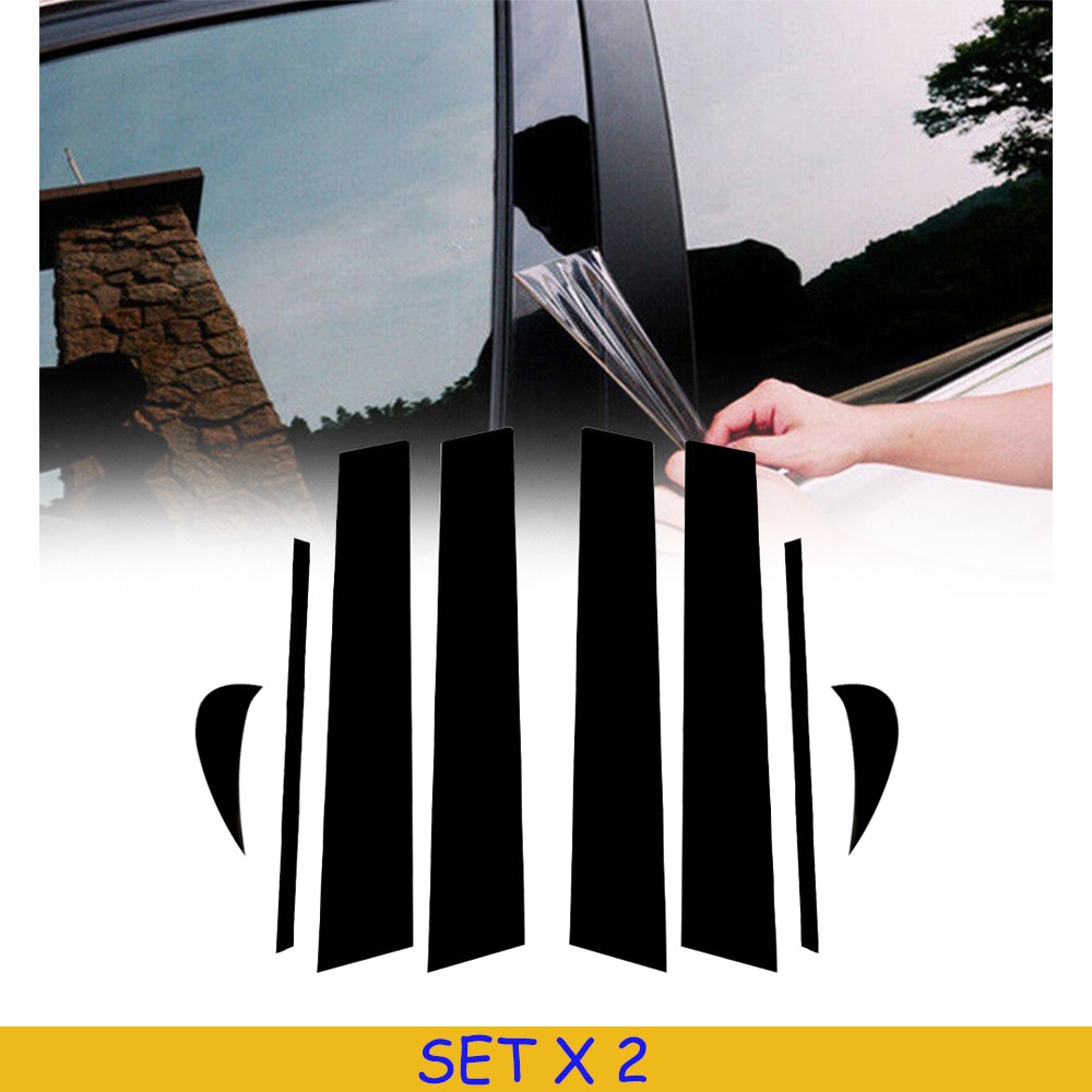 16X Door Window Pillar Post Glossy Black for Toyota Camry 2018-2021 Pre-cut Set