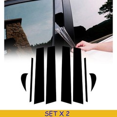 16X Door Window Pillar Post Glossy Black for Toyota Camry 2018-2021 Pre-cut Set