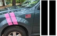Universal 4″ Racing Hash Fender Stripe Set Vinyl Decal Stickers