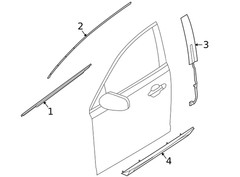 Genuine Ford Molding Door Outside AA5Z-5420555-AC