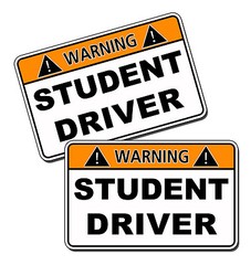 Student Driver Sticker Car Vehicle Warning Teen Child Safe Driving Safety Decal