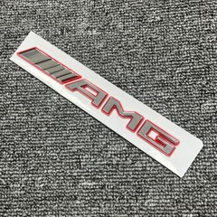 Silver Red Rear Trunk Decal Badge Emblem FOR Mercedes-Benz AMG A C E CLS class