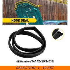 For Honda Civic EG 1992-1995 Front Hood Radiator Rubber Seal Weatherstrip 1-10X