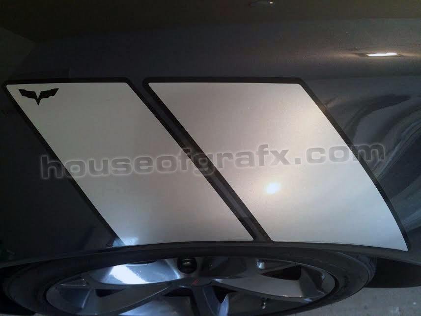 2 Color Fender hash stripes decals fit 2010 2011 2012 2013 Chevrolet Corvette