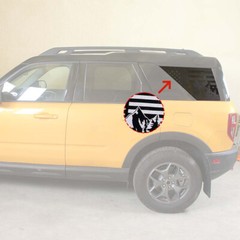 Rear Side Window Glass Tailgate Cover Decals Sticker For Ford Bronco Sport 2021+