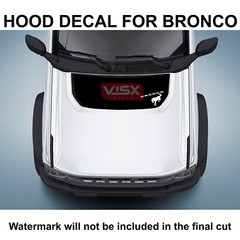 Hood Decal for 2021-2022 Ford Bronco Horse Cut Out Vinyl Decal Graphic
