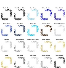 4 Vinyl Pinstripe Corner Decals -Choose Your Size and Color – Free US Shipping!