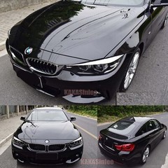 High Gloss Crystal Solid Black Whole Car SUV Vinyl Wrap Hood Sticker Flexible US