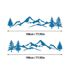 2Pcs Car Sticker Vinyl Forest Graphic Car Decor Waterproof for Camper RV Truck
