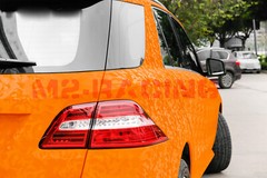Camouflage Shadow Orange Camo Pattern Car Vinyl Wrap Decal Sticker Sheet Film
