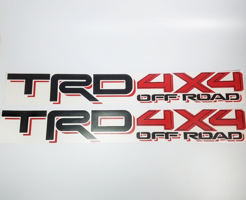 2 x TRD 4×4 OFF ROAD DECALS Toyota Tacoma Tundra Vehicle Vinyl Stickers Graphics