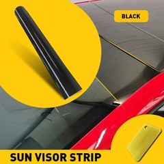 1PCS Black Sun Visor Strip 10″ x 60″ Windshield Vinyl Waterproof Decal Universal