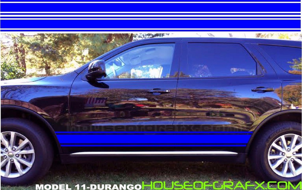 Plain Rocker Stripe Stripes Decals Decal Graphics fit any yr Dodge Durango Dart
