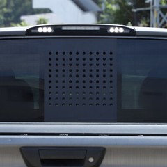 Black Aluminum Rear Window Center Cover plate Trim For Nissan Titan 16-23