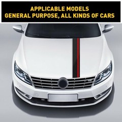Universal Car Rally Racing Stripes Front Hood 5D Carbon Fiber Decal Wrap Sticker