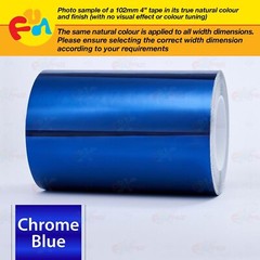 CHROME BLUE 6″ 152mm PIN STRIPE Car Model Streamline TAPE Decal Vinyl Sticker