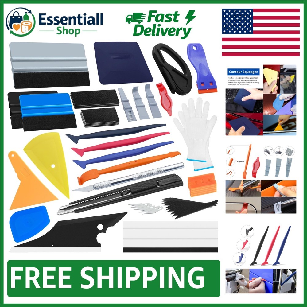Professional 27-Piece Vehicle Wrap Tool Kit – Durable Vinyl Squeegees Included