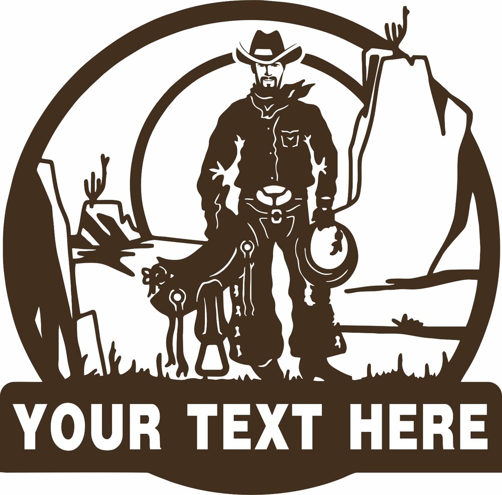 Cowboy Saddle Rope Custom Rodeo Lasso Car Truck Window Vinyl Decal Sticker