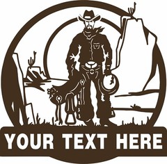 Cowboy Saddle Rope Custom Rodeo Lasso Car Truck Window Vinyl Decal Sticker