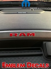 RAM 1500 DT Upper Radio Bezel Console Decals 2025 2026