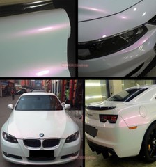 Entire Car Wrap / Glossy Matte Pearl White Chameleon Vinyl Film Sticker Strip AB