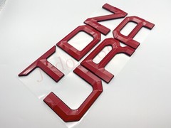 Red BLACK letters compatible with TOYOTA TUNDRA 2022 23 logo Front and Rear