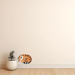 Fat Tiger Series Stickers Vinyl Waterproof Self-adhesive for Window Wall Laptop