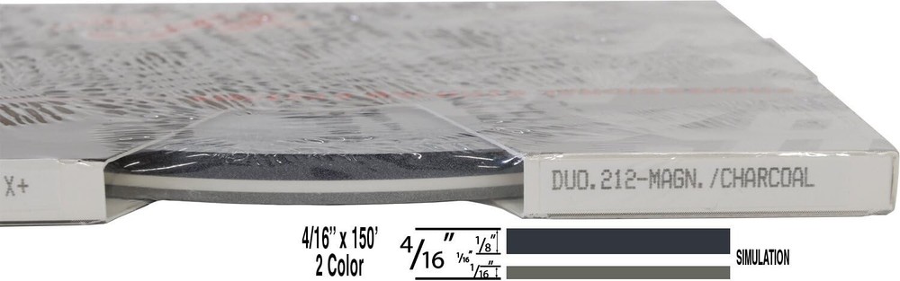 Universal 4/16″ 2-Color Pinstripe(Duo-Tone)02045212- Magnesium/Charcoal Metallic