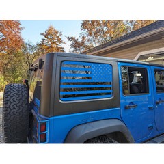 Rear Side Window American Flag Decals For Jeep Wrangler JL JLU 2018-up 4-Door
