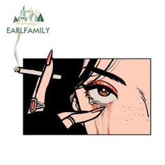 EARLFAMILY 5.1″ Beautiful Girl Eye Strip Car Stickers Graphics Creative Decals