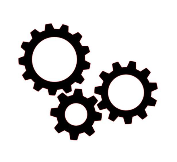 Gears Decal, Vinyl Sticker, Choose Color, Car Truck SUV, Engine Geartrain Crank
