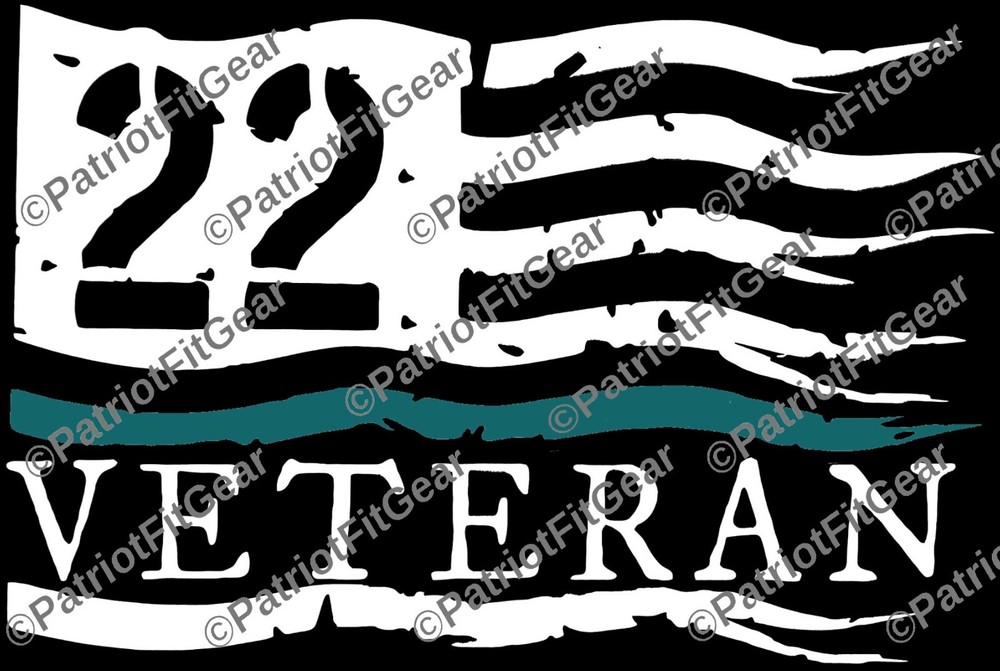 Veteran 22,Flag,PTSD The War Within,Military,Support Our Troops,Vinyl Decal