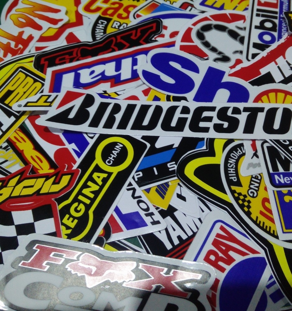 100 Random Racing Sticker Vintage Decal Rare Original Motocross Motorcycle Lot