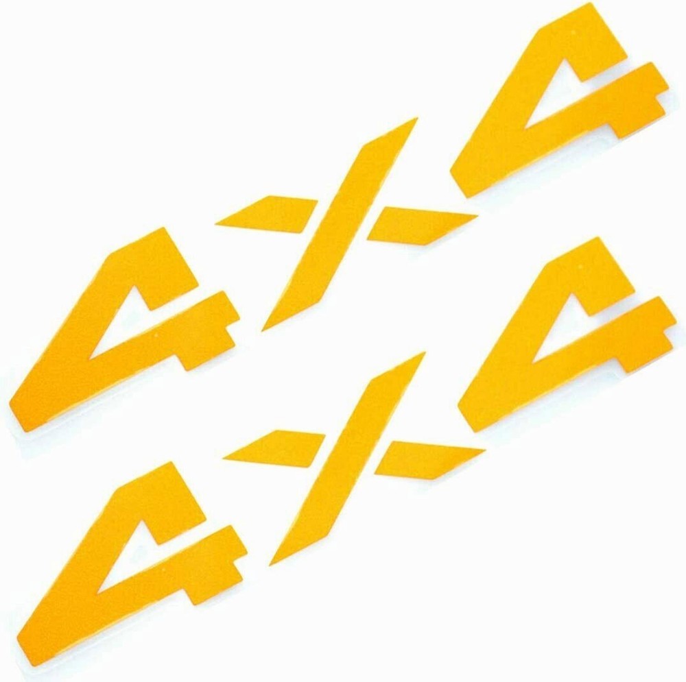 2x 6.5 Inch 4×4 Decals Stickers fit for Auto, Wall, Laptop, Phone, Truck,(Yellow
