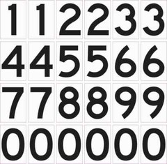 1.25 x 1.75 Mailbox Numbers Permanent Vinyl Stickers Sign Door Permanent Decal