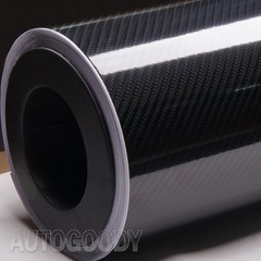 20ft x 5ft HIGH GLOSS 5D Black Carbon Fiber Vinyl Wrap Film Bubble Air Free 6D