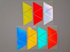 3 Reflective 6.3″ Prismatic Triangles Oralite V98 (750+ Candelas) Sticker Decal