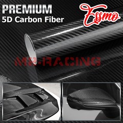 5D Carbon Fiber Low Tack High Gloss Car Vinyl Vehicle Wrap Sticker Decal Sheet