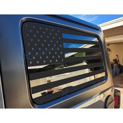 2Pcs Rear Side Window American Flag Decal For Jeep Wrangler JL JLU 2018+ 4-Door
