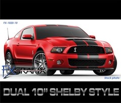2010 2011 2012 10 11 12 Ford Mustang Dual 10″ Racing Stripes Dealer Quality