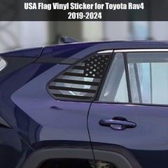 Rear Side Window American Flag Vinyl Decal Sticker Pair For Toyota Rav4 2019-25
