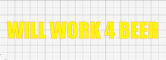 1.6″ x 10″ Vinyl Bumper Sticker Oracal 651 Yellow Die Cut Decal