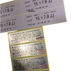 8PCS OF M7 MF10 SPEC STICKER LABEL FIT WHEEL REPLACEMENT DECAL STICKER NEW SET