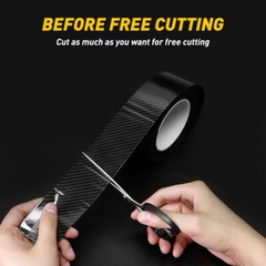 5D Carbon Fiber Car Stickers Door Sill Scuff Anti Scratch Tape Protection Film