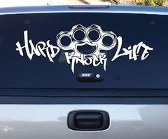 Hard Knock Life Brass Knuckles vinyl decal sticker
