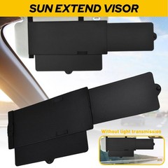 1/2pc Car Sun Visor Extension Shield Front Side Shade Anti-Glare Sunshade Black