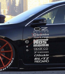 10pcs Car Door Stickers Motorcycle Racing Decoration Car kit Sponsor Decals Set